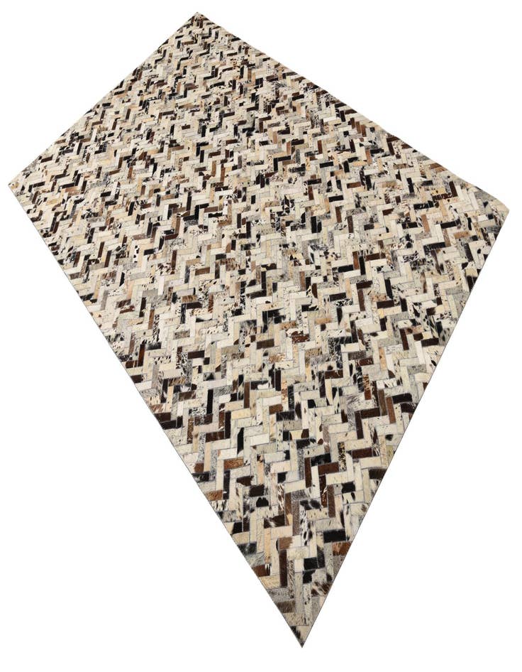 Detail image of  5' x 7' 10 Cowhide Leather Rug