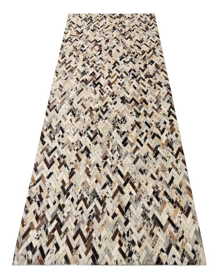 Detail image of  5' x 7' 10 Cowhide Leather Rug