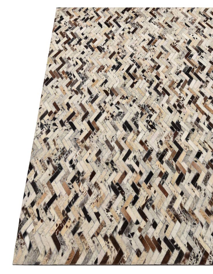 Detail image of  5' x 7' 10 Cowhide Leather Rug