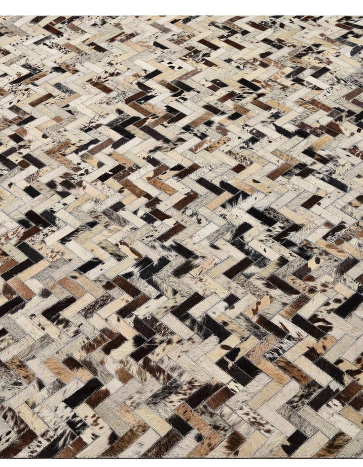 Detail image of  5' x 7' 10 Cowhide Leather Rug
