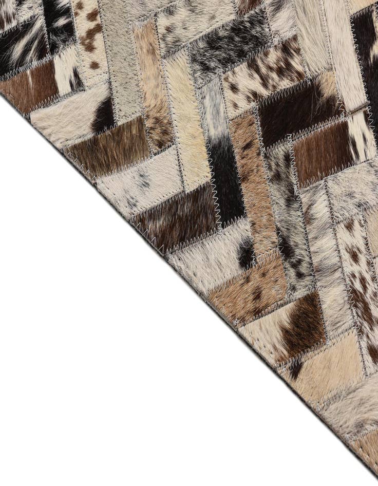 Detail image of  5' x 7' 10 Cowhide Leather Rug