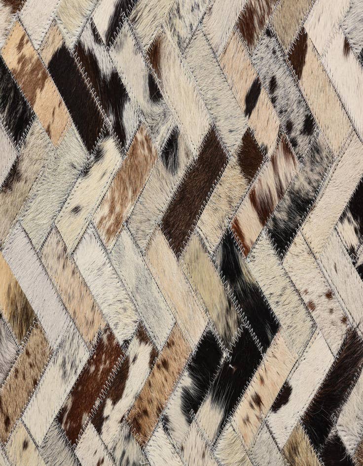 Detail image of  5' x 7' 10 Cowhide Leather Rug