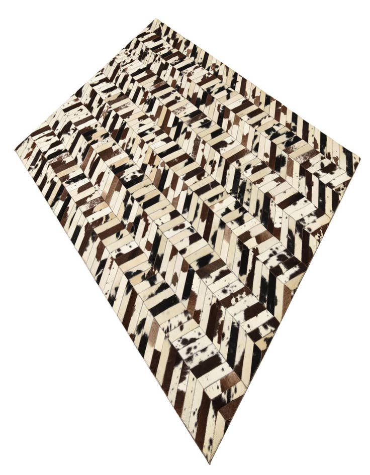 Detail image of  4' 9 x 6' 7 Cowhide Leather Rug