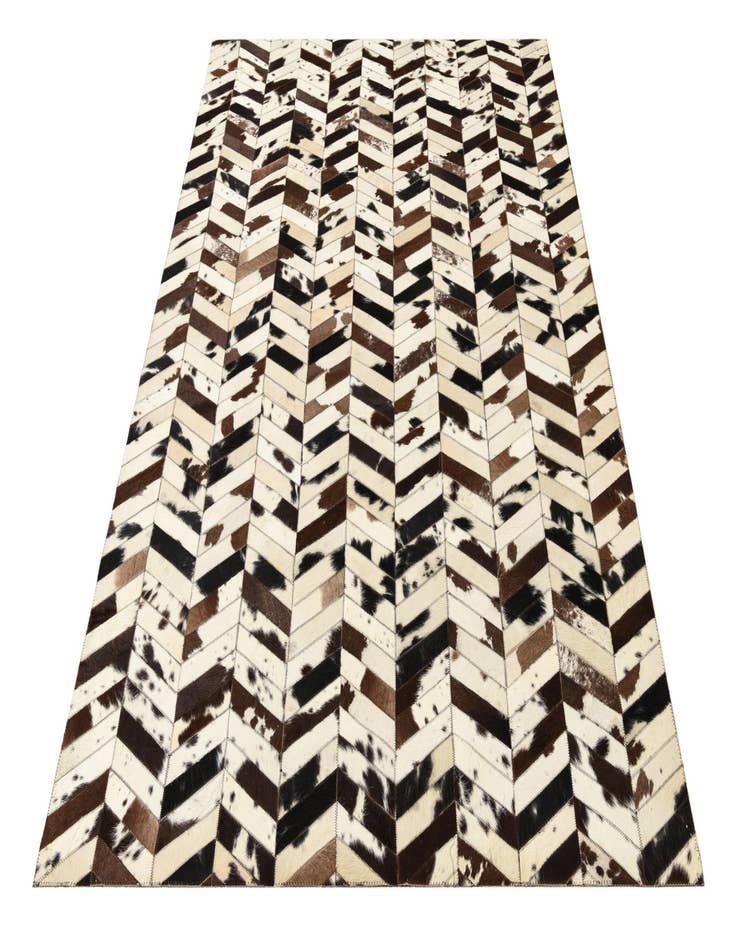 Detail image of  4' 9 x 6' 7 Cowhide Leather Rug