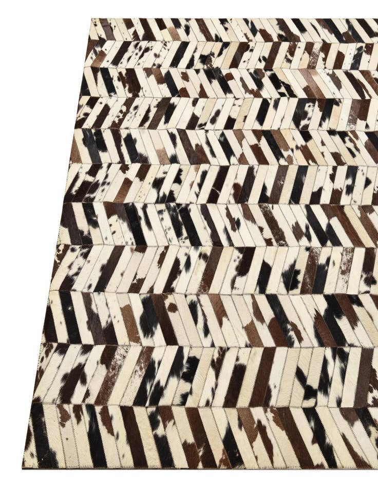 Detail image of  4' 9 x 6' 7 Cowhide Leather Rug