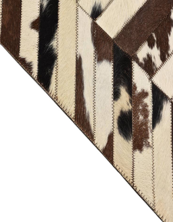 Detail image of  4' 9 x 6' 7 Cowhide Leather Rug