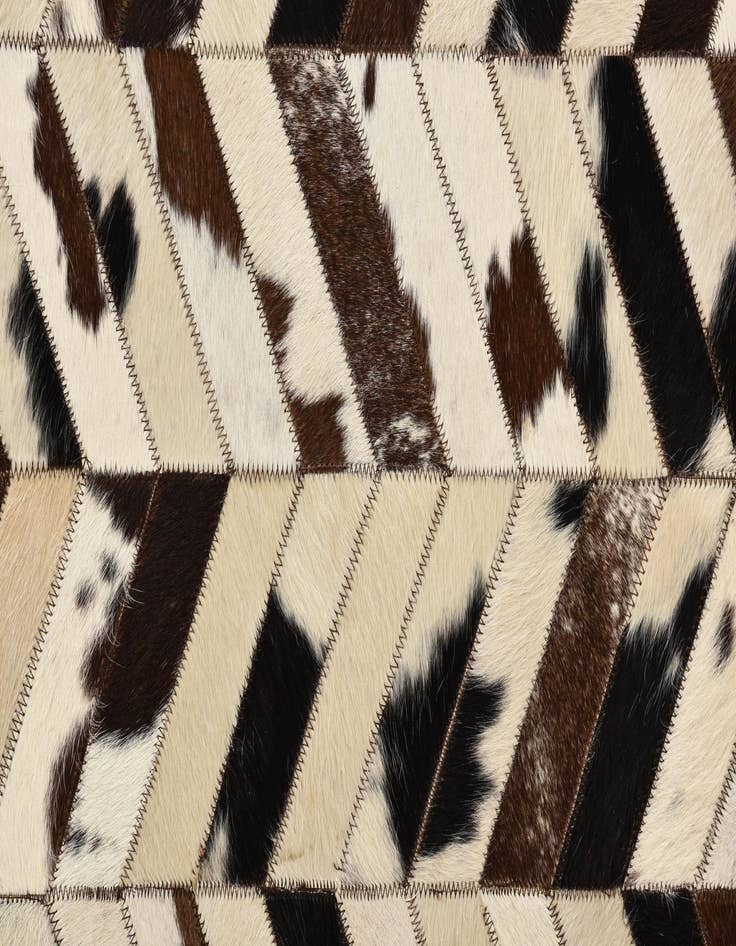 Detail image of  4' 9 x 6' 7 Cowhide Leather Rug