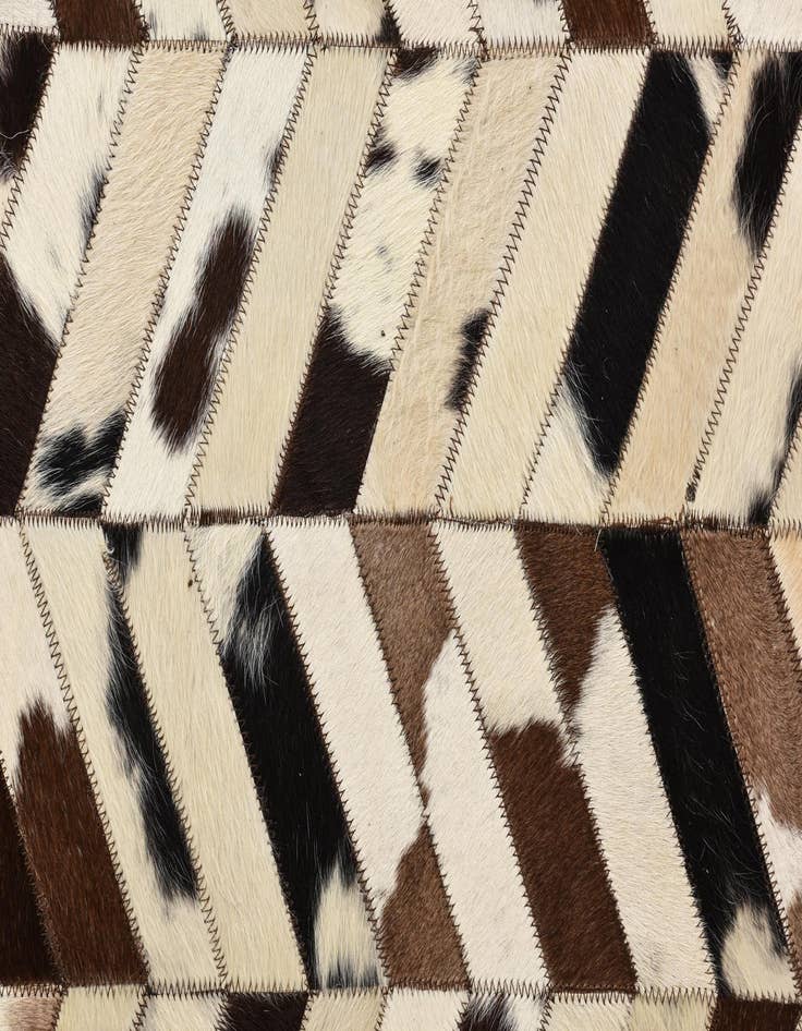 Detail image of  4' 9 x 6' 7 Cowhide Leather Rug