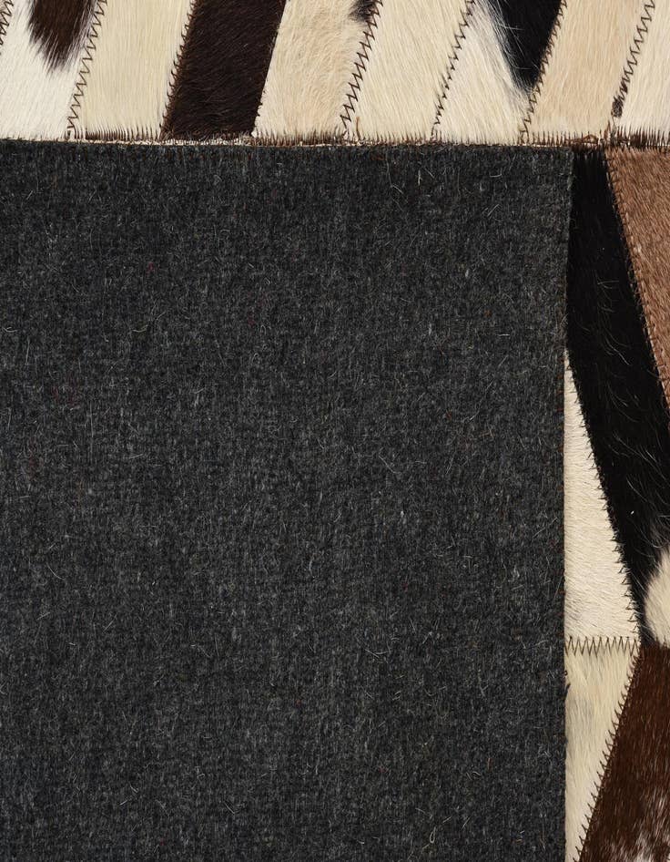 Detail image of  4' 9 x 6' 7 Cowhide Leather Rug