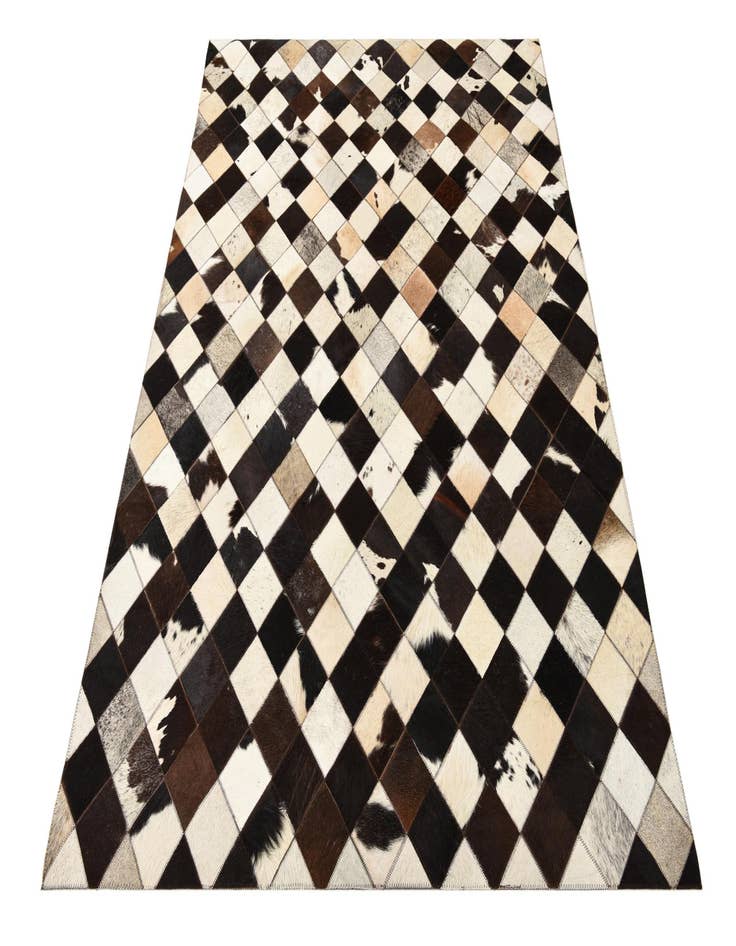 Detail image of  4' 8 x 6' 8 Cowhide Leather Rug