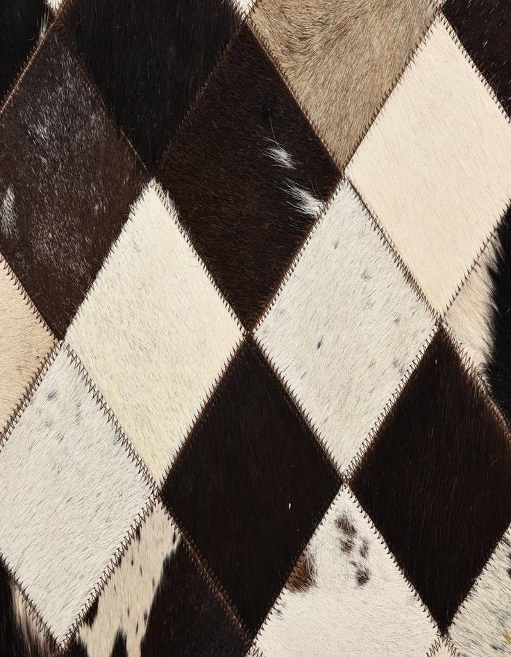 Detail image of  4' 8 x 6' 8 Cowhide Leather Rug