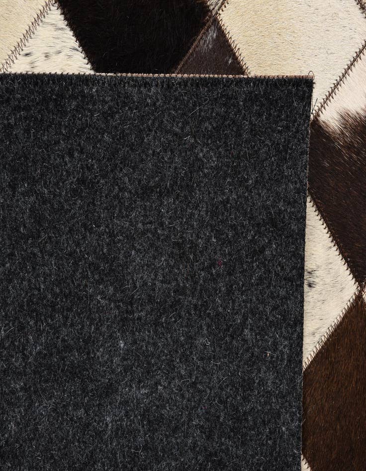 Detail image of  4' 8 x 6' 8 Cowhide Leather Rug