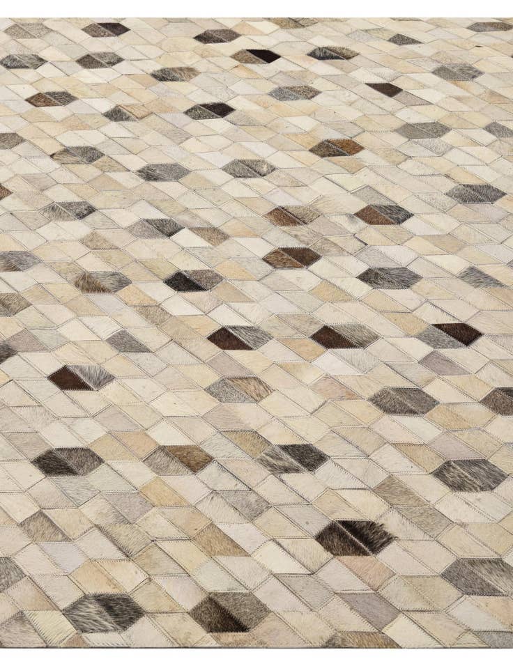 Detail image of  4' 8 x 6' 6 Cowhide Leather Rug