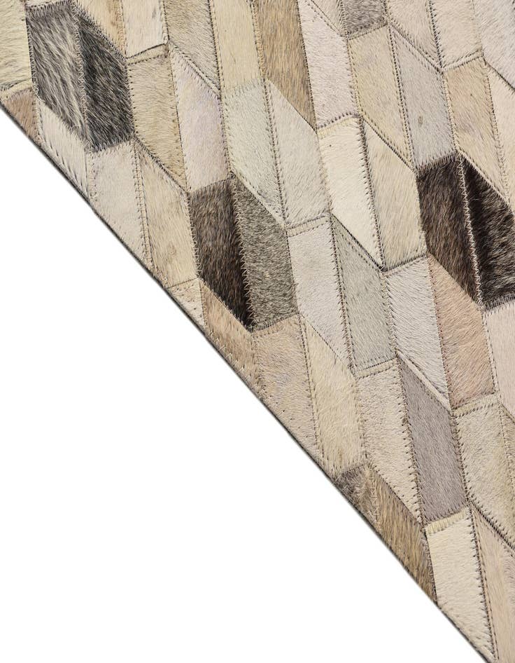 Detail image of  4' 8 x 6' 6 Cowhide Leather Rug