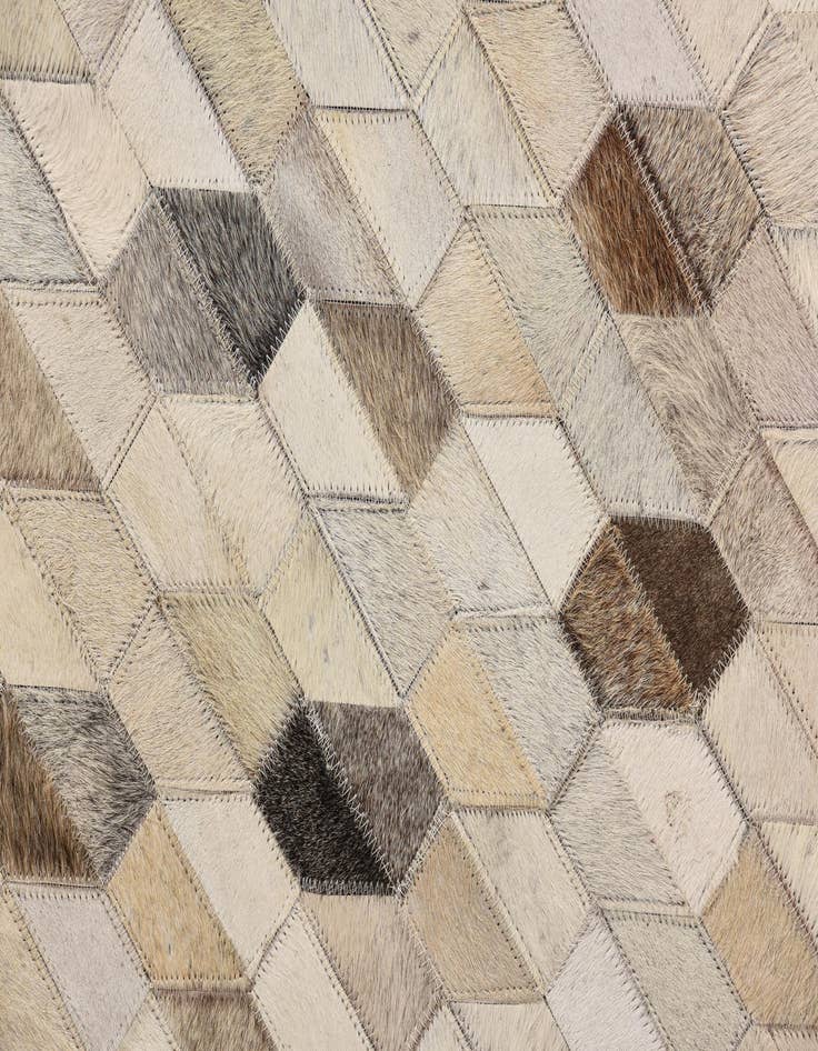 Detail image of  4' 8 x 6' 6 Cowhide Leather Rug