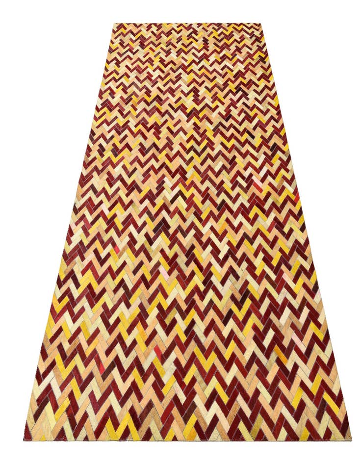 Detail image of  5' 2 x 8' Cowhide Leather Rug