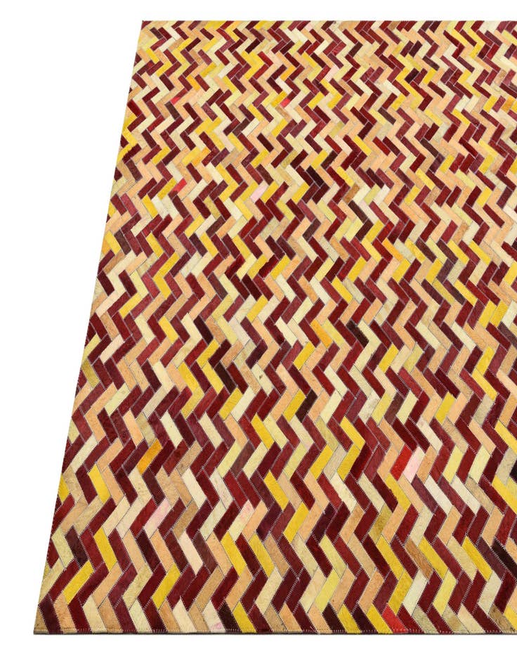 Detail image of  5' 2 x 8' Cowhide Leather Rug