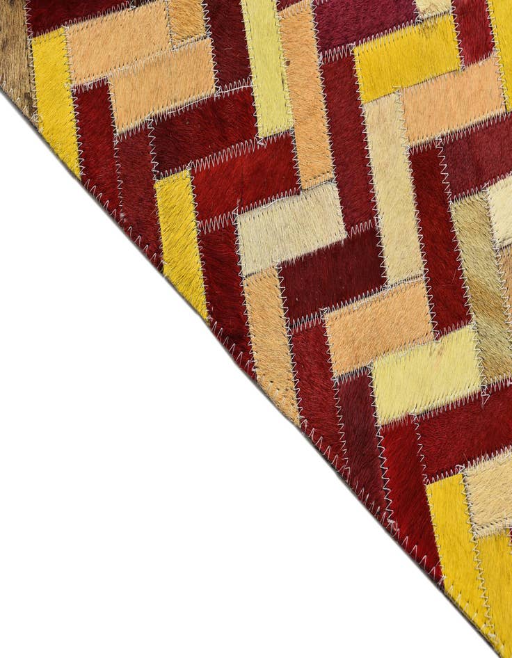Detail image of  5' 2 x 8' Cowhide Leather Rug