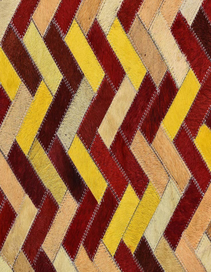 Detail image of  5' 2 x 8' Cowhide Leather Rug