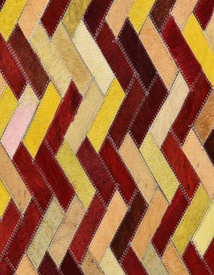 Detail image of  5' 2 x 8' Cowhide Leather Rug