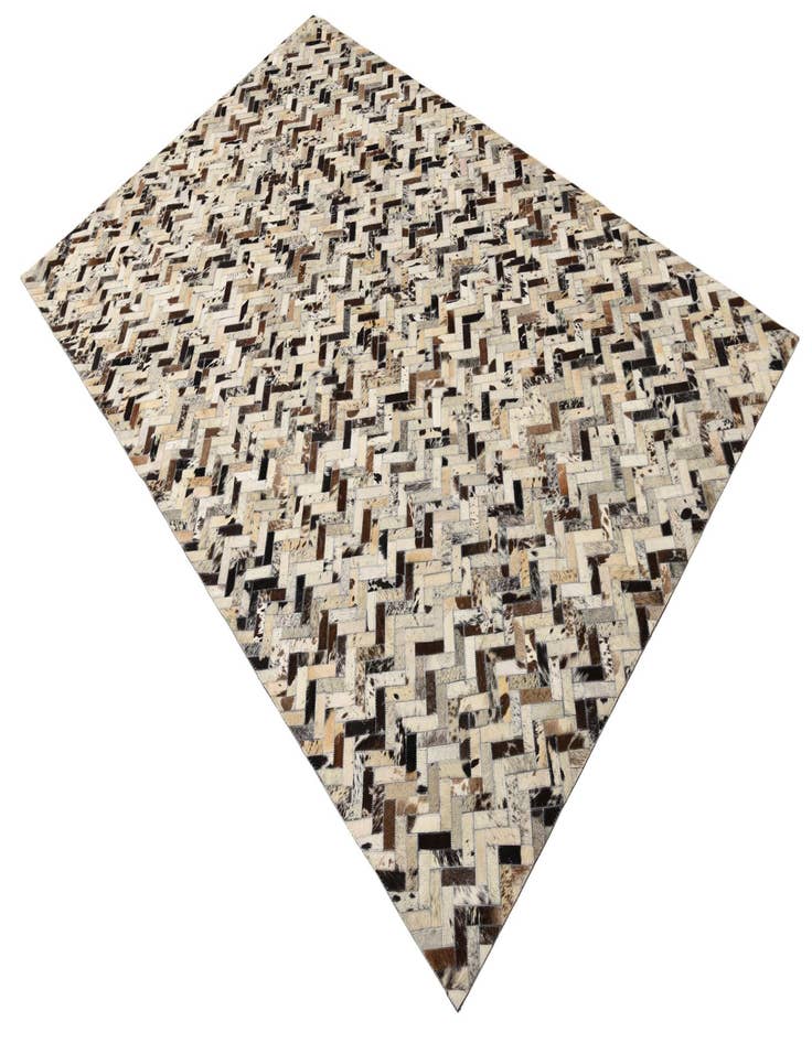 Detail image of  5' x 7' 10 Cowhide Leather Rug