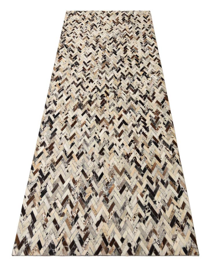 Detail image of  5' x 7' 10 Cowhide Leather Rug