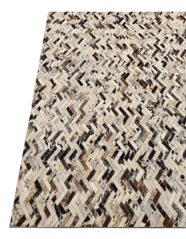 Detail image of  5' x 7' 10 Cowhide Leather Rug