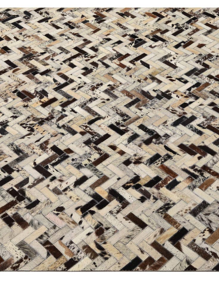 Detail image of  5' x 7' 10 Cowhide Leather Rug