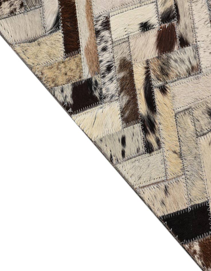 Detail image of  5' x 7' 10 Cowhide Leather Rug
