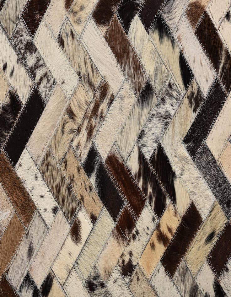 Detail image of  5' x 7' 10 Cowhide Leather Rug