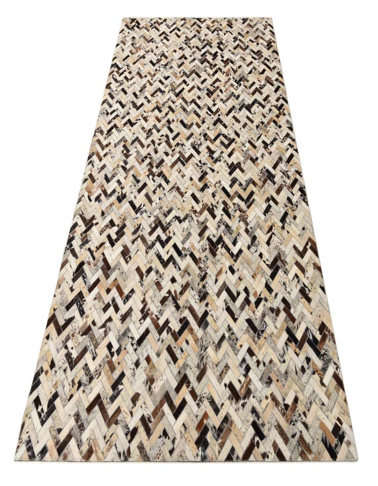 Detail image of  5' 2 x 8' Cowhide Leather Rug