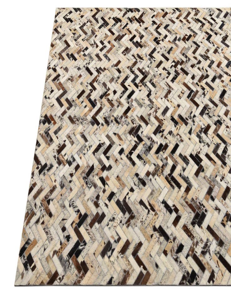 Detail image of  5' 2 x 8' Cowhide Leather Rug