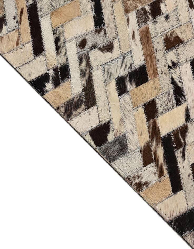 Detail image of  5' 2 x 8' Cowhide Leather Rug