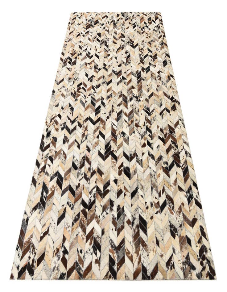 Detail image of  5' 1 x 7' 10 Cowhide Leather Rug