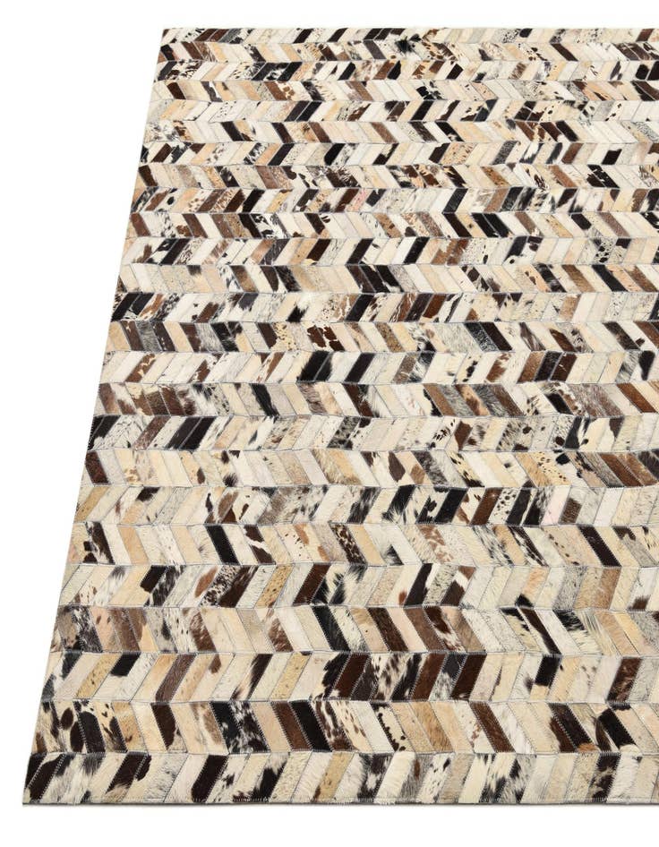 Detail image of  5' 1 x 7' 10 Cowhide Leather Rug