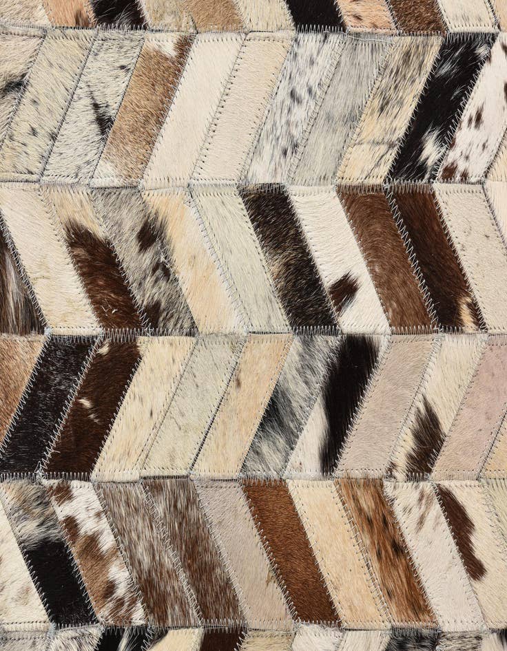 Detail image of  5' 1 x 7' 10 Cowhide Leather Rug