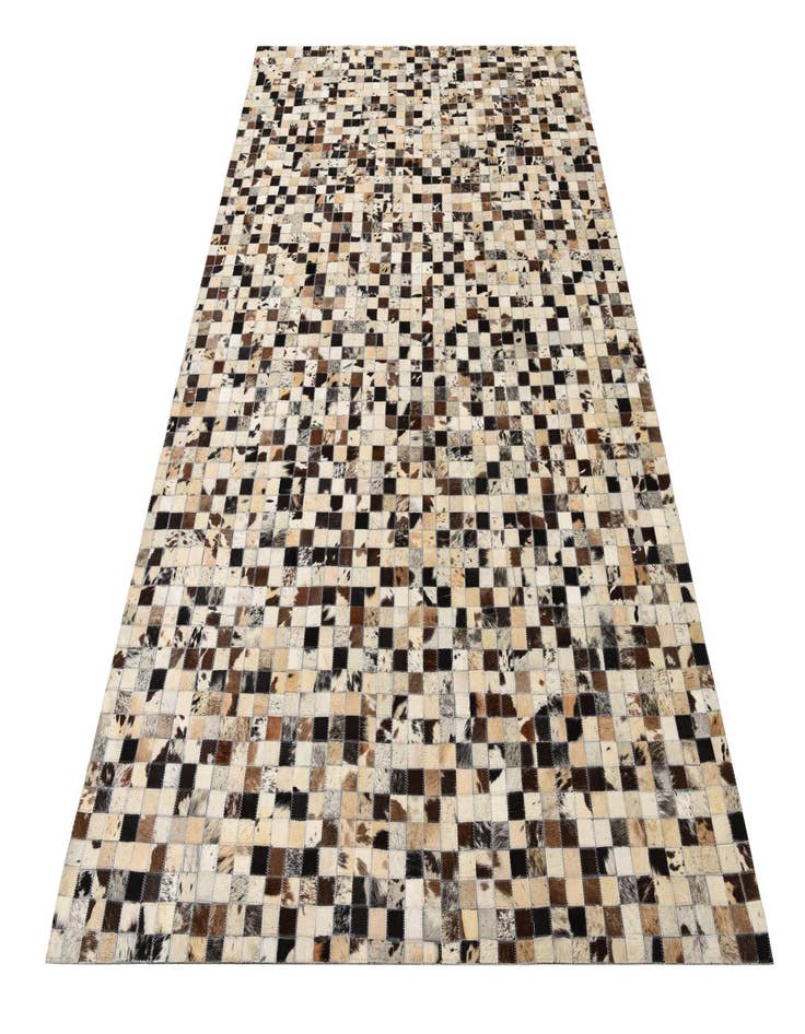 Detail image of  5' 1 x 8' Cowhide Leather Rug