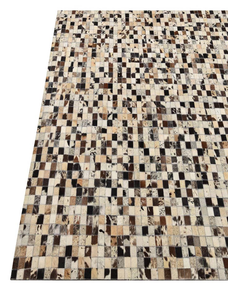 Detail image of  5' 1 x 8' Cowhide Leather Rug