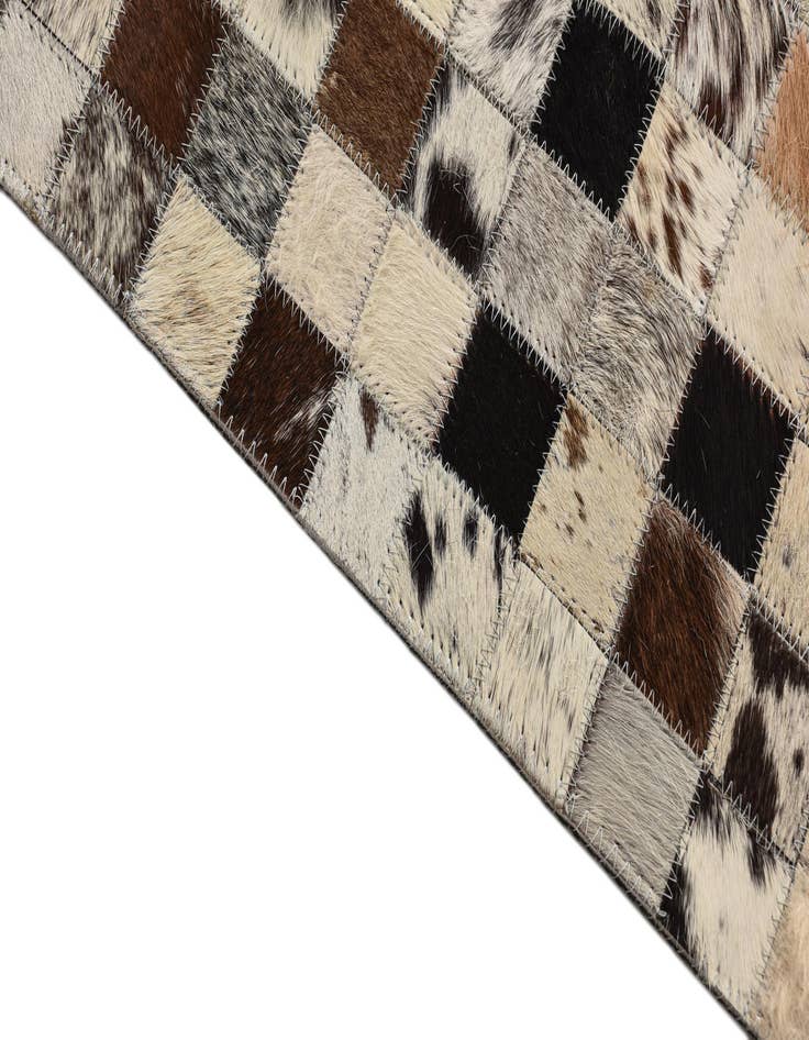 Detail image of  5' 1 x 8' Cowhide Leather Rug