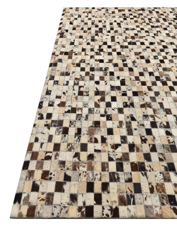 Detail image of  5' 2 x 8' Cowhide Leather Rug