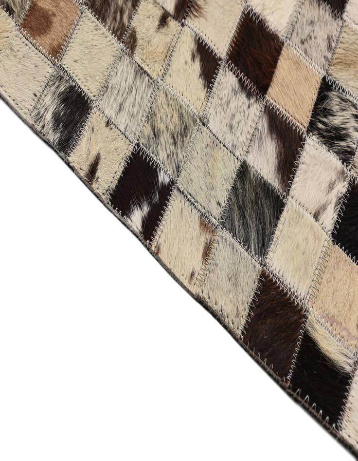 Detail image of  5' 2 x 8' Cowhide Leather Rug