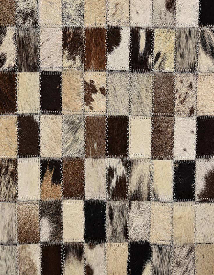 Detail image of  5' 2 x 8' Cowhide Leather Rug