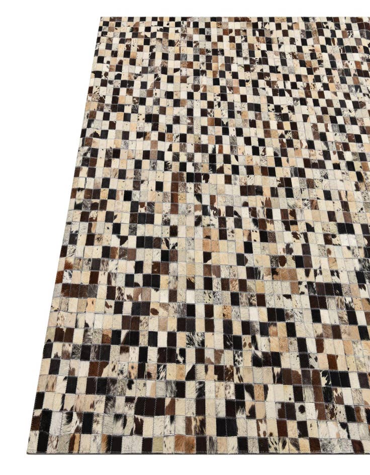 Detail image of  5' 1 x 8' Cowhide Leather Rug