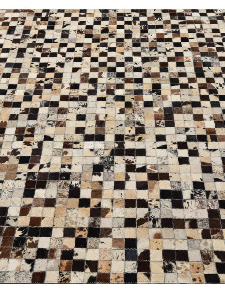 Detail image of  5' 1 x 8' Cowhide Leather Rug