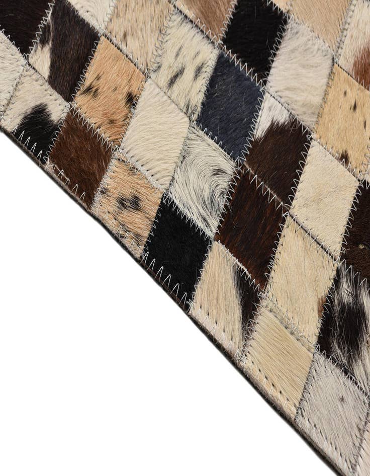Detail image of  5' 1 x 8' Cowhide Leather Rug