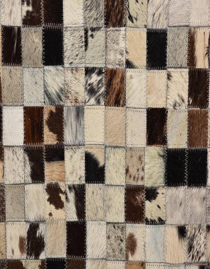 Detail image of  5' 1 x 8' Cowhide Leather Rug