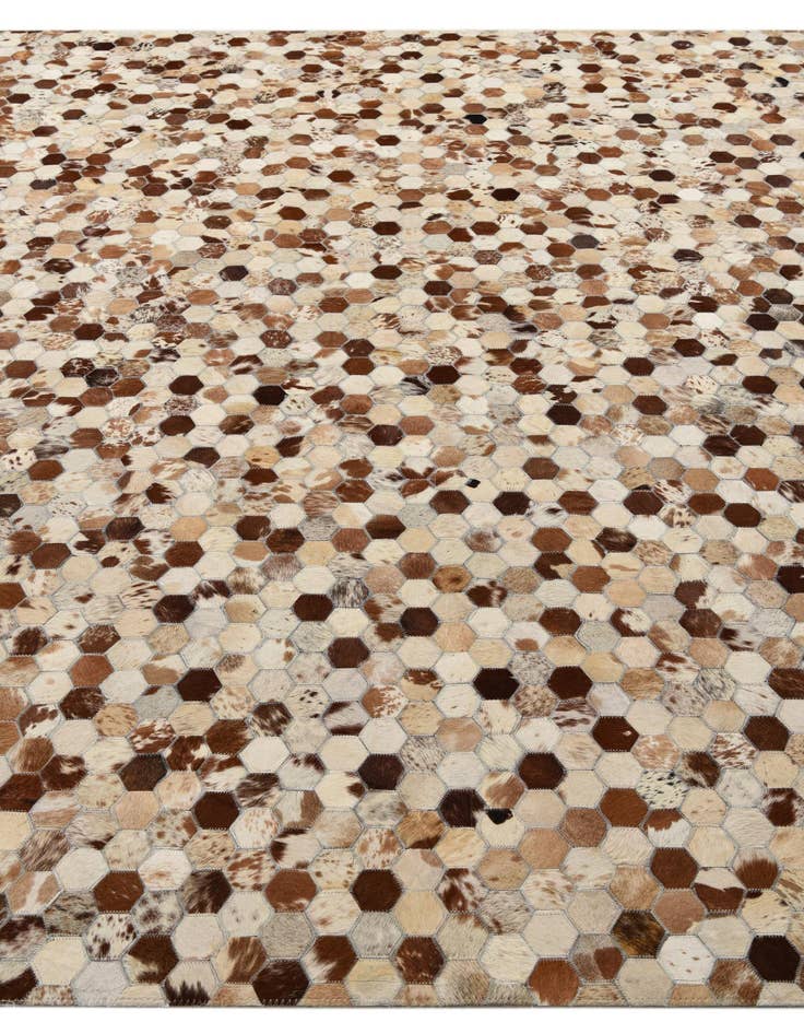 Detail image of  8' x 9' 10 Cowhide Leather Rug