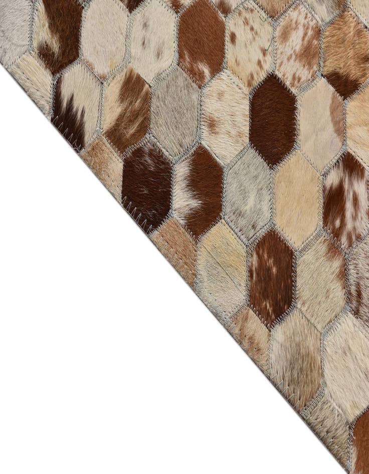 Detail image of  8' x 9' 10 Cowhide Leather Rug