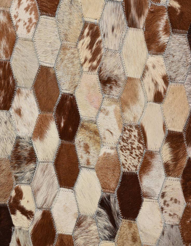 Detail image of  8' x 9' 10 Cowhide Leather Rug