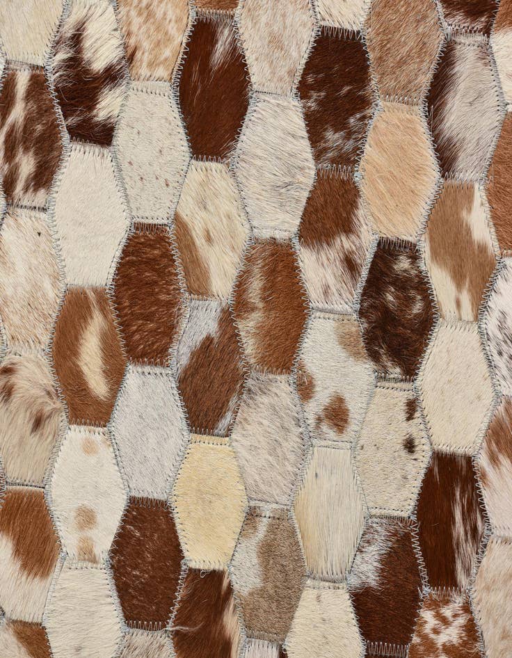 Detail image of  8' x 9' 10 Cowhide Leather Rug